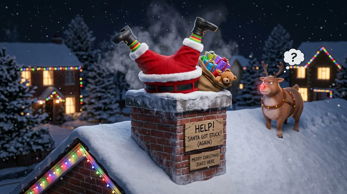 Fireplace Humor With a Festive Spark