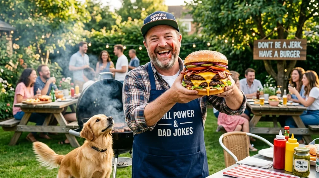 burger captions puns
