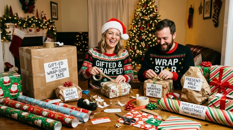 215+ Christmas Gift Wrapping Puns to Wrap With Laughs