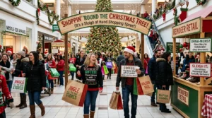 christmas shopping mall puns