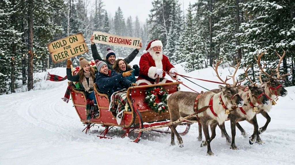 christmas sleigh ride puns