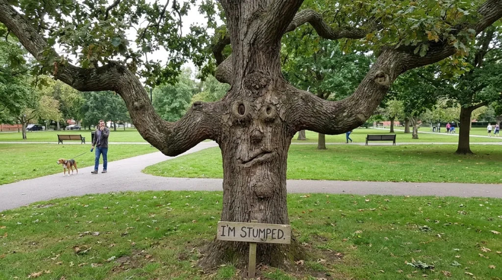 tree caption puns